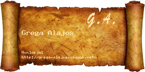 Grega Alajos névjegykártya